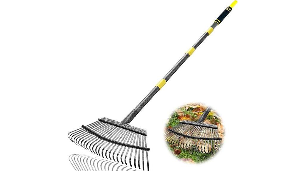 adjustable long handle rake