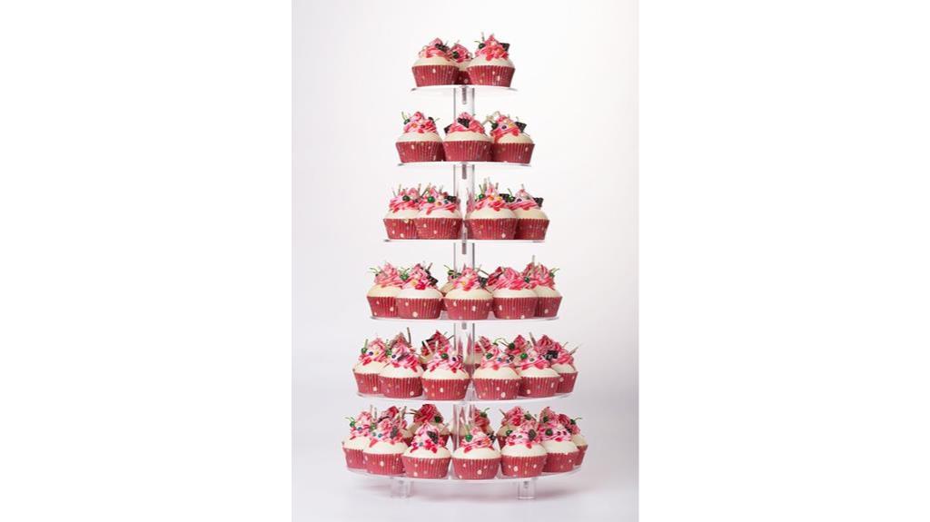 6 tier acrylic cupcake stand