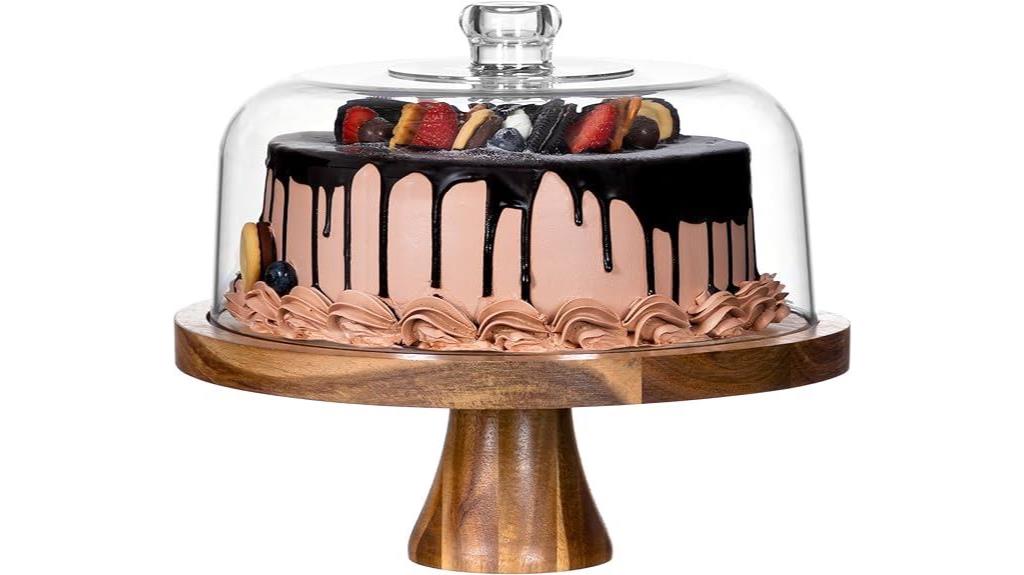 cake stand with dome