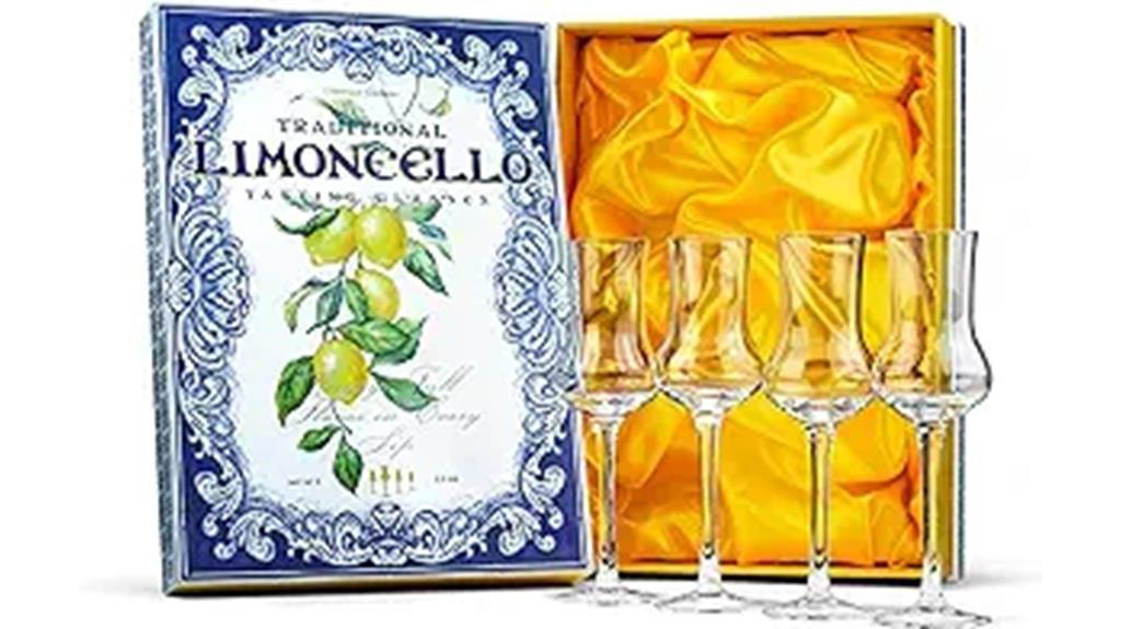 elegant glassware for limoncello