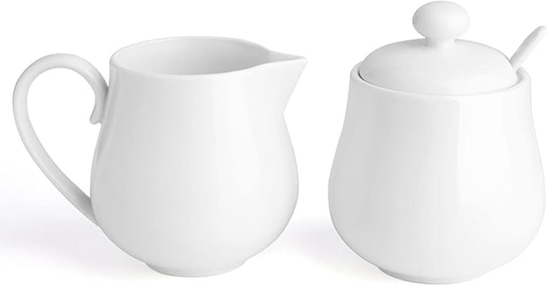 elegant porcelain sugar set