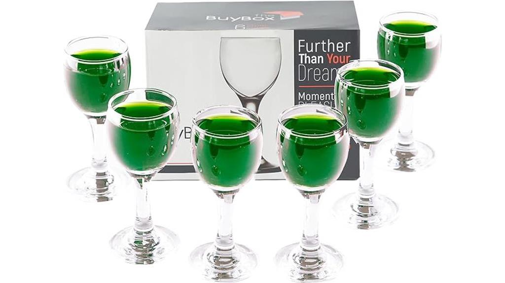 elegant set of 6 glasses