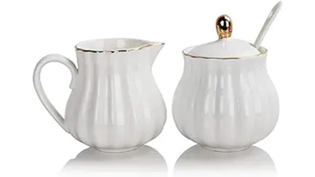 elegant white ceramic set