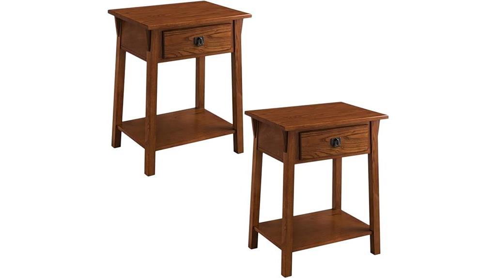 mission style end tables
